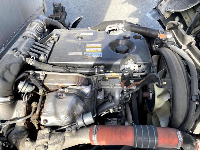 エルフトラック ロング　アルミバンＰＧ　標準ロング　ＴＫＧ－ＮＭＲ８５ＡＮ　パブコ　新明和工業　床下格納パワーゲート　ラジコン付き　ラッシングレール３段　バックモニター　ＥＴＣ２．０　スペアタイヤ（33枚目）