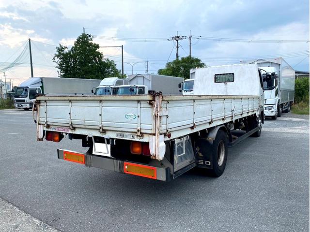 ファイター 　平成１７年　三菱ふそうファイター　平ボディ荷台鉄板荷台内寸　：　５７６　２１５／ｃｍ　積載量　：　３８５０ｋｇ２１０馬力スペアタイヤ（3枚目）