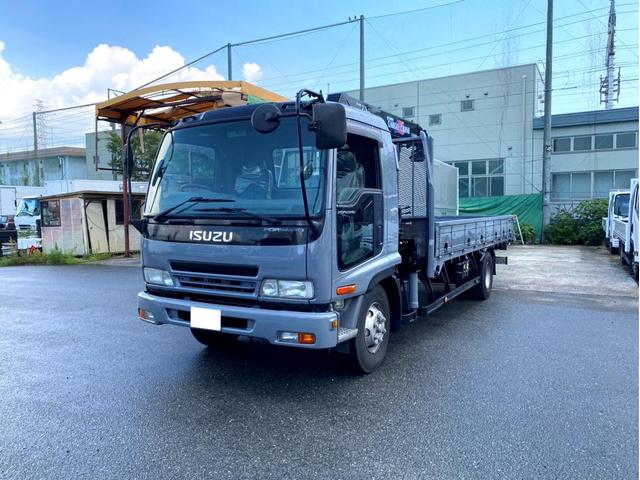 フォワード 　平ボディ　クレーン付　タダノ４段クレーン　ＥＳ２４０４　フックイン　２．９３ｔ吊　荷台内寸：５４８　２１７／ｃｍ　最大積載量：２９００ｋｇ　全塗装済　スペアタイアヤ（2枚目）