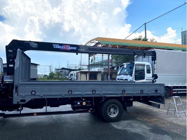 フォワード 　平ボディ　クレーン付　タダノ４段クレーン　ＥＳ２４０４　フックイン　２．９３ｔ吊　荷台内寸：５４８　２１７／ｃｍ　最大積載量：２９００ｋｇ　全塗装済　スペアタイアヤ（11枚目）