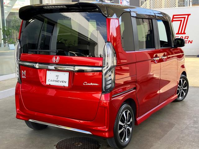 Ｎ－ＢＯＸカスタム Ｌ　コーディネイトスタイル／赤黒ツートンカラー　１オーナー禁煙車　ナビ　ＴＶ　ＤＶＤ　Ｂｌｕｅｔｏｏｔｈ　バックカメラ　ＥＴＣ　前席シートヒーター＆専用合皮シート　両側電動スライドドア　スマートキー（2枚目）