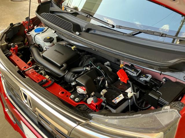 Ｎ－ＢＯＸカスタム Ｌ　コーディネイトスタイル／赤黒ツートンカラー　１オーナー禁煙車　ナビ　ＴＶ　ＤＶＤ　Ｂｌｕｅｔｏｏｔｈ　バックカメラ　ＥＴＣ　前席シートヒーター＆専用合皮シート　両側電動スライドドア　スマートキー（20枚目）