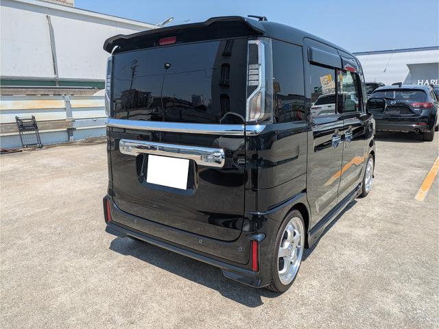 スペーシアカスタム ハイブリッドXS 両側電動スライドドア・社外ディスプレイオーディオ・バックカメラ・ETC・シートヒーター・衝突軽減装置・クルーズコントロール・レーンキープアシスト・障害物センサー・横滑り防止装置・アイドリングストップ(5枚目)