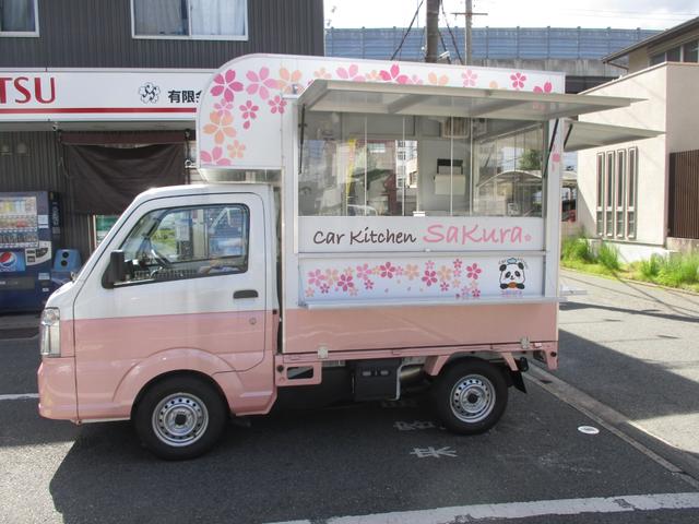 キャリイトラック ＫＣエアコン・パワステ　キッチンカー使用移動販売車両冷蔵庫冷凍ストカー２層式シンク１００Ｌタンク２個換気扇（12枚目）