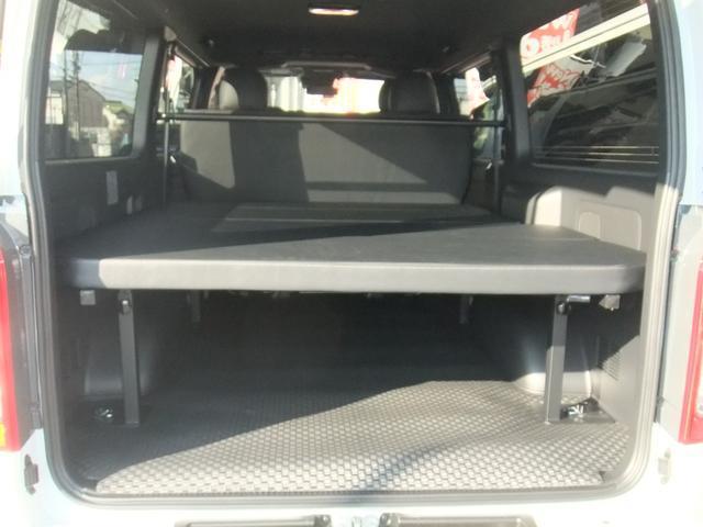 ロングスーパーGL 6型後期モデル ハイエース 最新地デジナビ レザーシート キャンプ車中泊ベッドキット バックカメラ ローダウン1インチ〜3インチ 選べるアルミホイール フロントリップエアロ標準装備(5枚目)