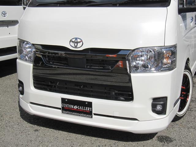 ハイエースバン スーパーGL ダークプライムII 2inローダウン 16inタイヤ/ホイール ESEEXスポイラー カロッツェリアナビ フルセグTV シートカバー ベッドキット ETC 全方位360度カメラ デジタルインナーミラー パールホワイト(7枚目)