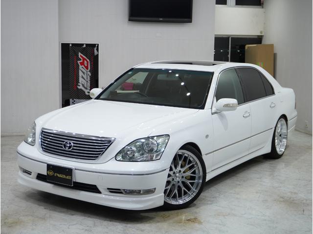 セルシオ C仕様 黒革シート サンルーフ ナビ 新品20インチホイール 前後ドラレコ レーダー探知機 シートヒーター エアサスコントローラー バックカメラ ETC 電動シート クルーズコントロール 全塗装済(2枚目)