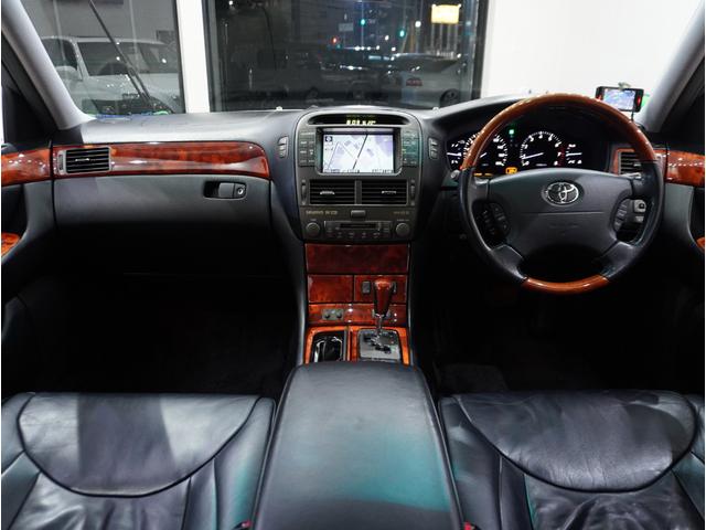 セルシオ C仕様 黒革シート サンルーフ ナビ 新品20インチホイール 前後ドラレコ レーダー探知機 シートヒーター エアサスコントローラー バックカメラ ETC 電動シート クルーズコントロール 全塗装済(8枚目)