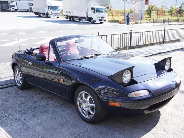 ユーノスロードスター Rリミテッド BLITZ車高調 ガラス幌 社外マフラー タワーバー 14AW(9枚目)