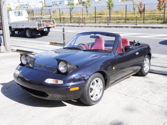 ユーノスロードスター Rリミテッド BLITZ車高調 ガラス幌 社外マフラー タワーバー 14AW(10枚目)