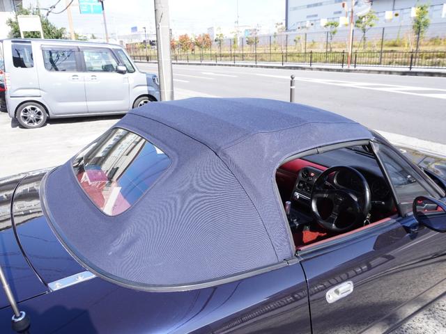 ユーノスロードスター Rリミテッド BLITZ車高調 ガラス幌 社外マフラー タワーバー 14AW(18枚目)