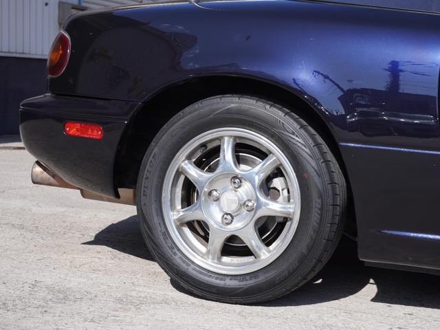 ユーノスロードスター Rリミテッド BLITZ車高調 ガラス幌 社外マフラー タワーバー 14AW(19枚目)