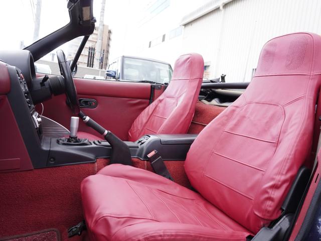 ユーノスロードスター Rリミテッド BLITZ車高調 ガラス幌 社外マフラー タワーバー 14AW(28枚目)