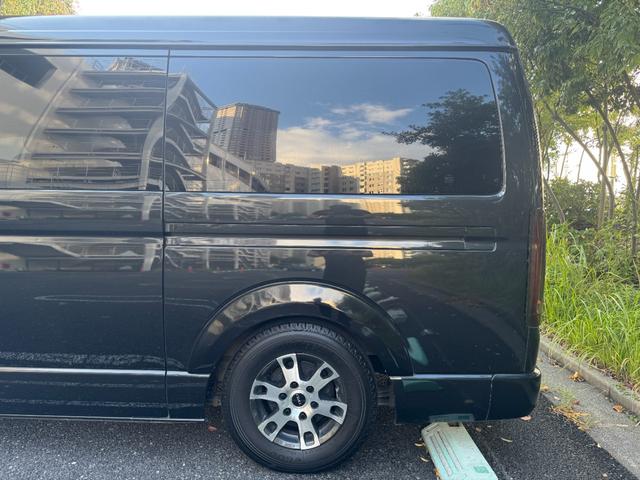 ハイエースバン ロングスーパーGL フロントプロテクター/4型フェイスグリルバンパー/LEDヘッドライト/LEDフォグ/TRDアルミホイール/社外LEDテール/オーバーフェンダー/ETC/AC100V/電格ミラー(53枚目)