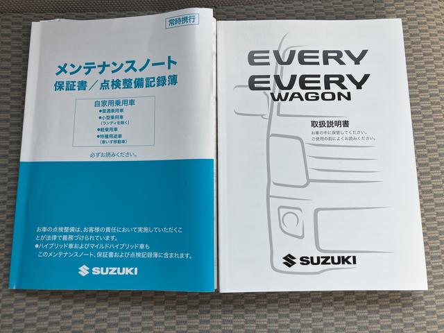 エブリイワゴン ＰＺターボ　標準ルーフ　５型　運転席側シートヒーター　パワーステアリング　パワーウィンドウ　エアコン　電動格納ミラー　アイドリングストップ　ＡＢＳ　横滑り防止装置　衝突安全ボディ　オートライト　衝突被害軽減システム（55枚目）