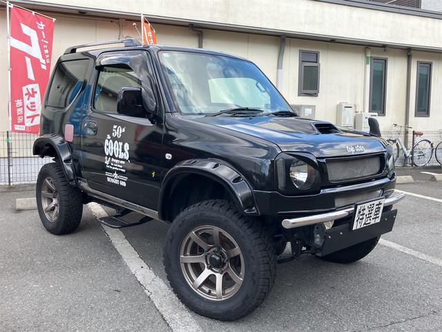 ジムニーワイド JZ CLLINK製ショップアブソバー コイルスプリング リフトアップ 社外マフラー 運転席レカロシート ETC オールペイント(2枚目)