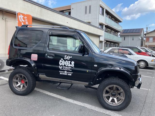 ジムニーワイド JZ CLLINK製ショップアブソバー コイルスプリング リフトアップ 社外マフラー 運転席レカロシート ETC オールペイント(8枚目)