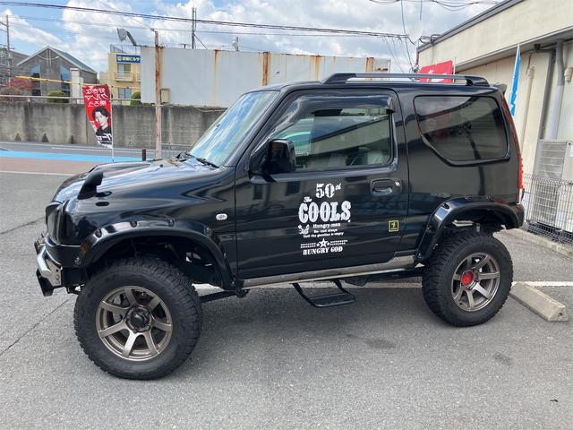 ジムニーワイド JZ CLLINK製ショップアブソバー コイルスプリング リフトアップ 社外マフラー 運転席レカロシート ETC オールペイント(21枚目)