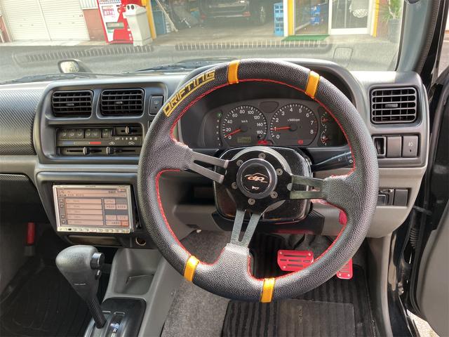 ジムニーワイド JZ CLLINK製ショップアブソバー コイルスプリング リフトアップ 社外マフラー 運転席レカロシート ETC オールペイント(34枚目)