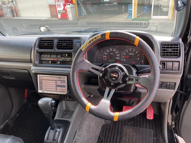 ジムニーワイド JZ CLLINK製ショップアブソバー コイルスプリング リフトアップ 社外マフラー 運転席レカロシート ETC オールペイント(35枚目)