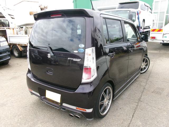 ワゴンＲスティングレー ＴＳ　４ＷＤ　エアコン　パワステ　パワーウインドウ　エアバック　プッシュスタート　スマートキー　運転席シートヒーター　パドルシフト　社外アルミ　ＩＣターボ　記録簿　社外エアロ　マフラー　足回り（5枚目）