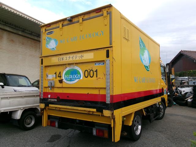 エルフトラック 　アルミバン　パワーゲート　リモコン　ワンオーナー　エアコン　パワステ　パワーウインドウ　エアバック　ディーゼルターボ　ラッシングレール　ＥＴＣ　純正風坊　バックカメラ（5枚目）