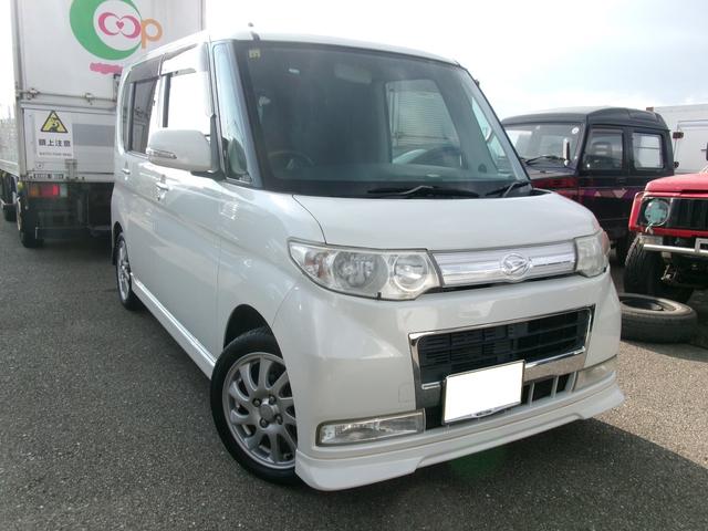タント カスタムＲＳ　エアコン　パワステ　パワーウインドウ　エアバック　ＡＢＳ　エアロ　ウインカーミラー　スマートキー　ウッドコンビハンドル　ウッドパネル　ＥＴＣ　ＳＤナビ　地デジ　１年保証距離無制限（2枚目）