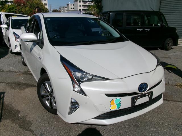 プリウス A ワンオーナー エアコン パワステ パワーウインドウ エアバック ABS 純正ナビ地デジ バックモニター スマートキー BSM 1年保証距離無制限(2枚目)