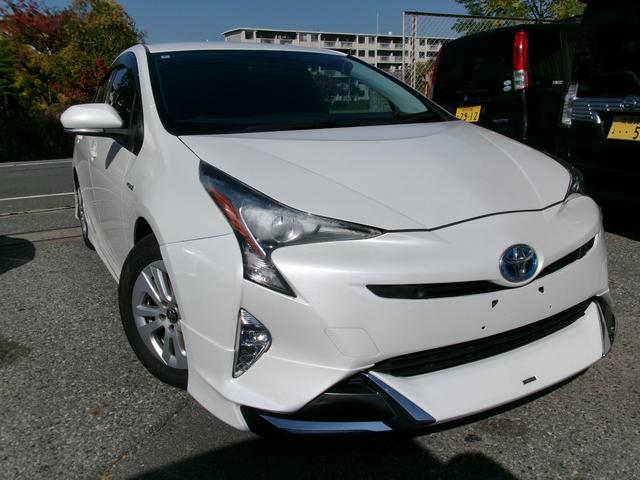プリウス Ｓ　エアコン　パワステ　パワーウインドウ　エアバック　ＡＢＳ　純正ナビ　地デジ　バックモニター　スマートキー　プッシュスタート　モデリスタ　フルエアロ　１年保証距離無制限保証（2枚目）