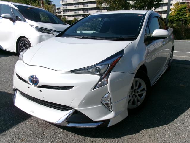 プリウス Ｓ　エアコン　パワステ　パワーウインドウ　エアバック　ＡＢＳ　純正ナビ　地デジ　バックモニター　スマートキー　プッシュスタート　モデリスタ　フルエアロ　１年保証距離無制限保証（4枚目）