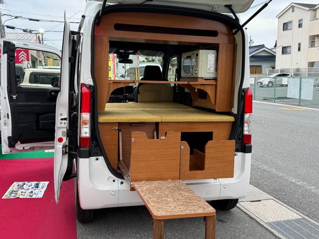 N-VAN  +スタイルファンターボ 軽キャンピングカー ポップアップ シエル 家具 ベッドマット 電子レンジ テーブル(29枚目)
