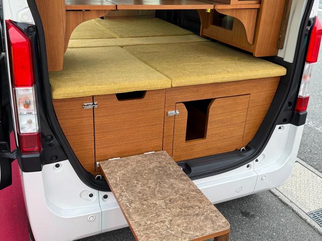 N-VAN  +スタイルファンターボ 軽キャンピングカー ポップアップ シエル 家具 ベッドマット 電子レンジ テーブル(36枚目)