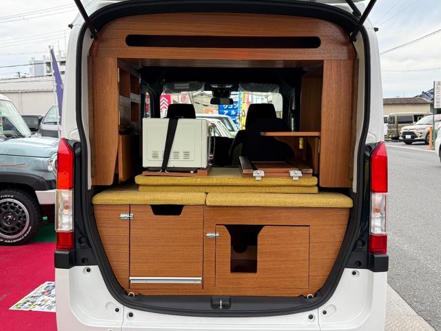 N-VAN  +スタイルファンターボ 軽キャンピングカー ポップアップ シエル 家具 ベッドマット 電子レンジ テーブル(64枚目)