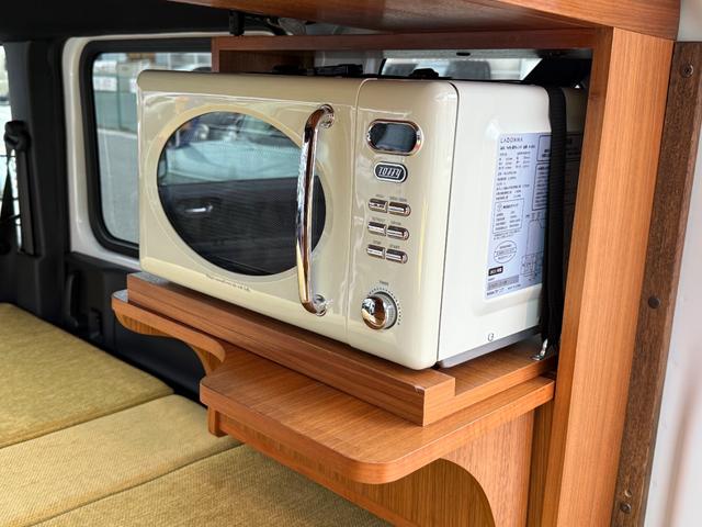 N-VAN  +スタイルファンターボ 軽キャンピングカー ポップアップ シエル 家具 ベッドマット 電子レンジ テーブル(67枚目)