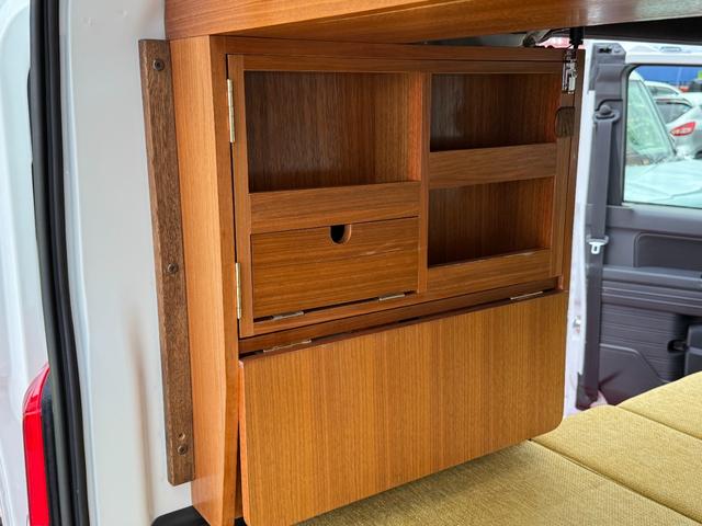 N-VAN  +スタイルファンターボ 軽キャンピングカー ポップアップ シエル 家具 ベッドマット 電子レンジ テーブル(69枚目)