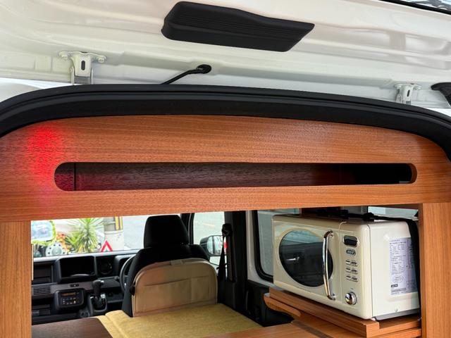 N-VAN  +スタイルファンターボ 軽キャンピングカー ポップアップ シエル 家具 ベッドマット 電子レンジ テーブル(73枚目)