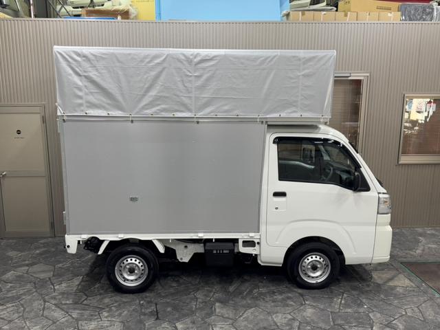 ハイゼットトラック スタンダード 5MT・スマアシ・エアコン・パワステ・フルセグ・ナビ・ETC・アルミパネル宅配仕様・幌付き・鍵付きハンドル・観音扉・カマチ脱着可能・幌高2500・LEDヘッドライト(11枚目)