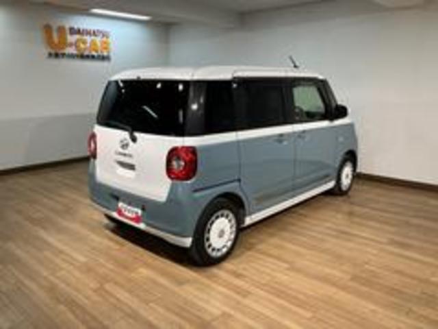 ムーヴキャンバス ストライプスＧ／サポカーＳワイド適合／新車保証継承／電動ＰＢ　新車保証継承　車検整備付　９インチスマホ連携ディスプレイオーディオ　バックカメラ　連動ドラレコ　キーフリー　両側パワースライドドア　前後コーナーセンサー　ＬＥＤヘッドライト　オートライト（5枚目）