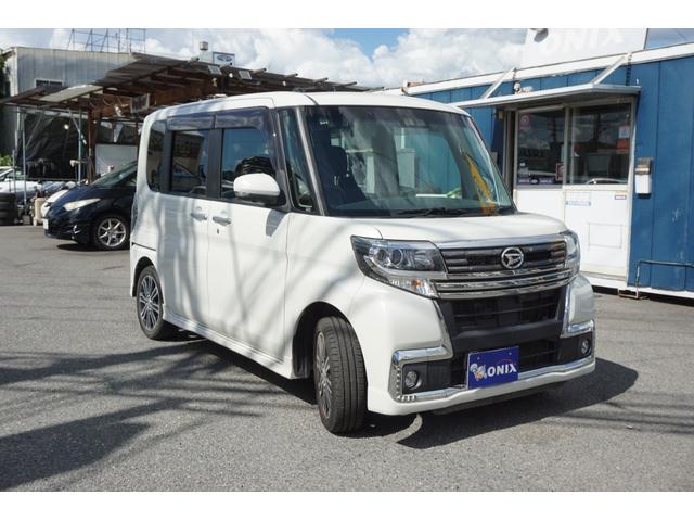 タント カスタムＲＳ　トップエディションリミテッドＳＡＩＩＩ　両側電動スライドドア　純正ナビ　パノラマモニター　シートヒーター　ドラレコ　ＥＴＣ　ＡＨＢ　ＬＥＤヘッドライト　衝突軽減　純正アルミ　スマートキー　ターボ車（3枚目）