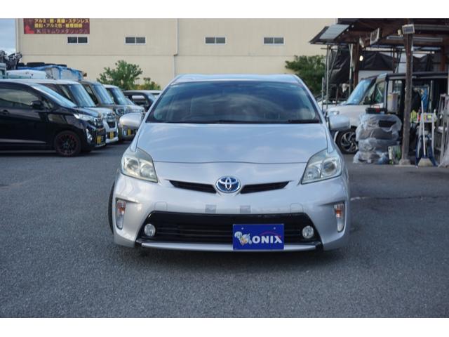 プリウス Ｓ　純正ナビ　ＴＶ　ＨＩＤ　ＬＥＤフォグライト　オートライト　１７ＡＷ　スマートキー　ＥＴＣ　オートエアコン　車高調　ステアリングスイッチ（2枚目）