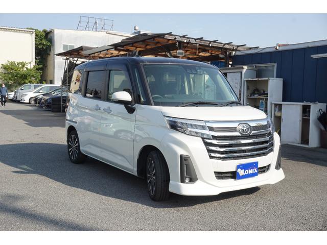 ルーミー カスタムG-T 両側電動スライドドア 衝突軽減S レーダークルーズ フルセグTV 全周囲カメラ オートホールド クリアランスソナー スマートキー2コ LEDヘッドライト ETC ターボ車 純正アルミ(3枚目)