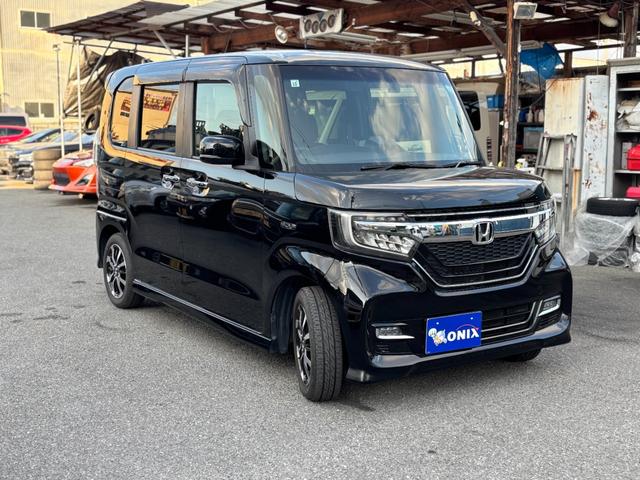 N-BOXカスタム G・L 電動スライドドア 社外ナビ バックカメラ フルセグTV Bluetoothオーディオ ドラレコ LEDヘッドライト オートライト ETC 純正アルミ スマートキー オートエアコン(3枚目)