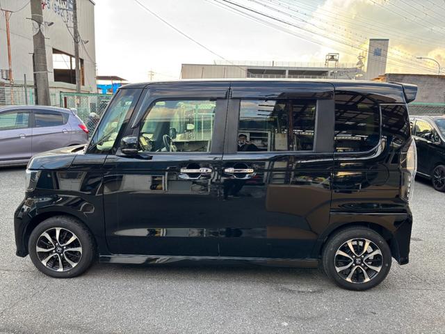 N-BOXカスタム G・L 電動スライドドア 社外ナビ バックカメラ フルセグTV Bluetoothオーディオ ドラレコ LEDヘッドライト オートライト ETC 純正アルミ スマートキー オートエアコン(7枚目)