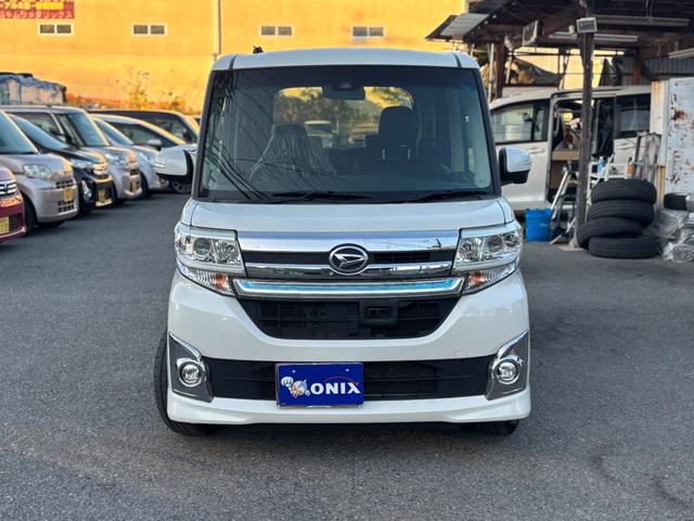 タント カスタムＲＳ　トップエディションＳＡＩＩ　両側電動スライドドア　スマートキー　衝突軽減システム　社外ナビ　バックカメラ　フルセグＴＶ　Ｂｌｕｅｔｏｏｔｈオーディオ　ＬＥＤヘッドライト　オートライト　ＥＴＣ　ターボ車　純正アルミ（2枚目）