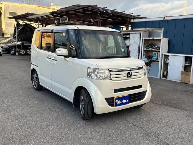 N-BOX G SSパッケージ 両側電動スライドドア スマートキー 社外ナビ バックカメラ フルセグTV Bluetoothオーディオ LEDヘッドライト ETC オートエアコン 純正アルミ(3枚目)