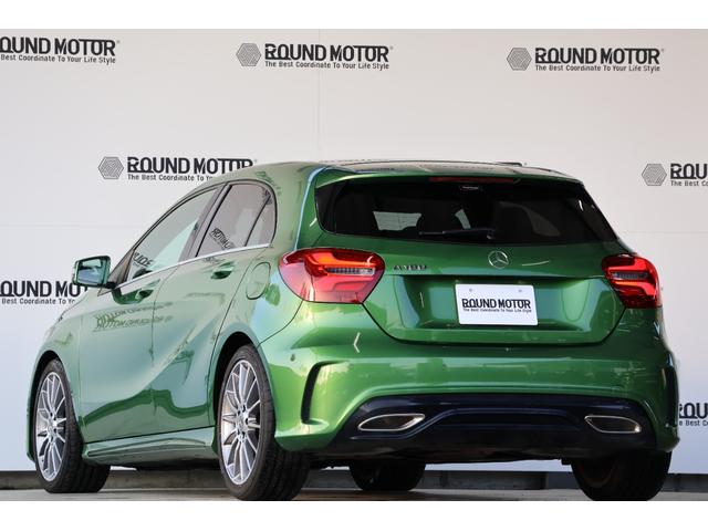 Aクラス A180 AMG スタイル エルバイトグリーン・サンルーフ・ディスプレイオーディオ・ドラレコ・Pシート・シートヒーター・スマートキー・Bカメラ・DTV・ナビ・衝突軽減ブレーキ・追従クルコン・LKA・BSA(4枚目)