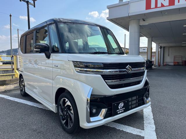 スペーシアカスタム ハイブリッドＸＳ　スズキコネクト対応スマートフオン連携メモリーナビゲーション９インチ　全方位モニター　ＬＥＤヘッド＆フオグ　スズキセーフテイーサポート　マット　バイザー　ＥＴＣ　ＴＶＫＩＴ（6枚目）