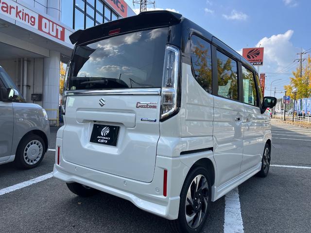 スペーシアカスタム ハイブリッドＸＳ　スズキコネクト対応スマートフオン連携メモリーナビゲーション９インチ　全方位モニター　ＬＥＤヘッド＆フオグ　スズキセーフテイーサポート　マット　バイザー　ＥＴＣ　ＴＶＫＩＴ（8枚目）