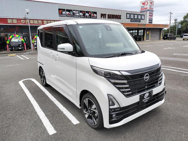 ルークス ハイウェイスター Gターボプロパイロットエディション 届出済未使用車 アラウンドビューモニター インテリジェントルームミラー 両側パワースライドドア プロパイロット ドアバイザー フロアマット(6枚目)