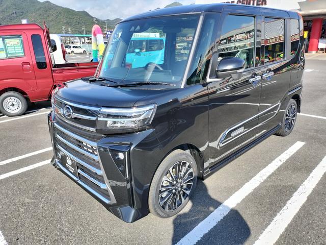 タント カスタムRSリミテッド 届出済未使用車 スマートパノラマパーキング付9インチスマホ連携ディスプレイオーディオ 前後録画ドラレコ 両側パワースライドドア ナンバー枠 ドアバイザー フロアマット アクティブクルーズコントロール(9枚目)